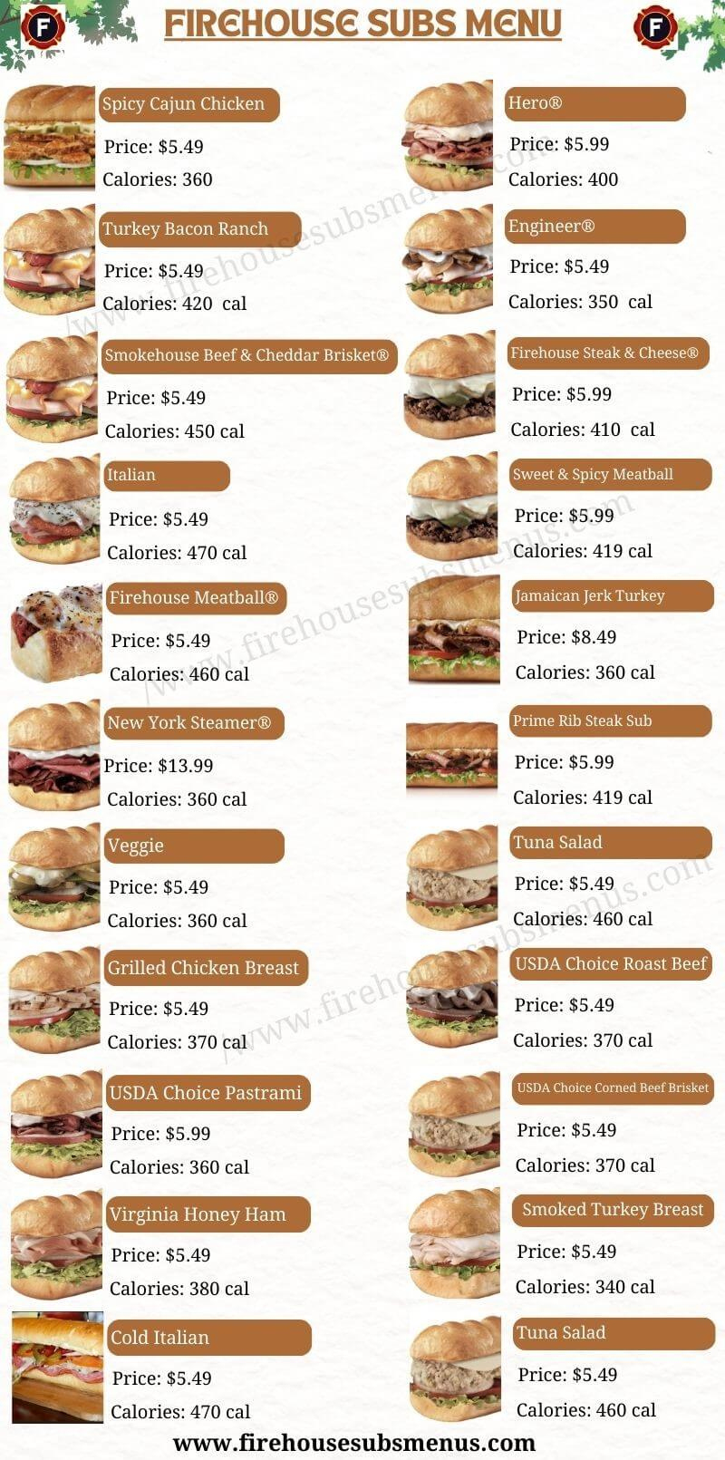 Firehouse Subs Menu With Prices And Pictures November 17, 2025 for Printable Firehouse Subs Menu with Prices and Pictures