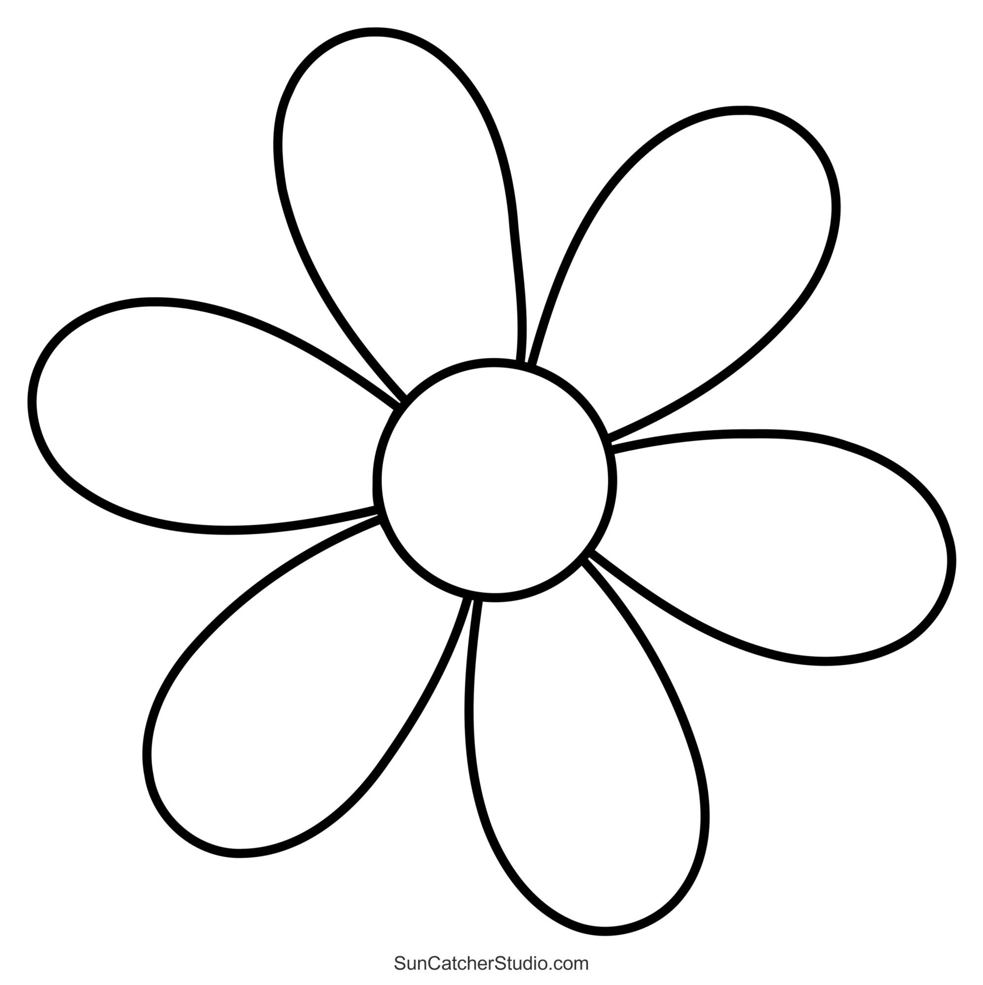 Flower Templates, Patterns, Svg Files (Printable Stencils) – Free with Template Of A Flower Printable