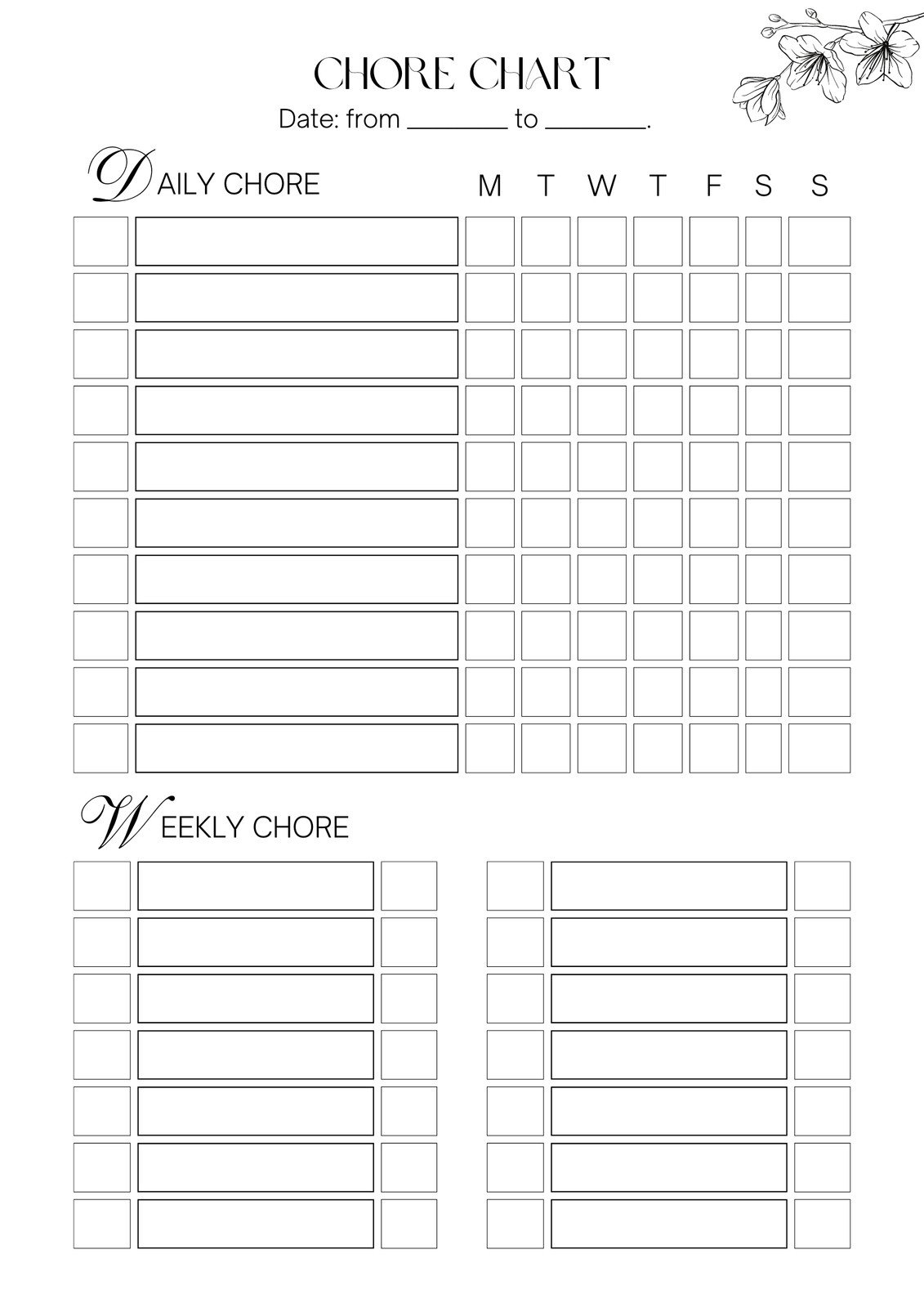 Free And Customizable Chore Templates throughout Free Editable Printable Chore Charts