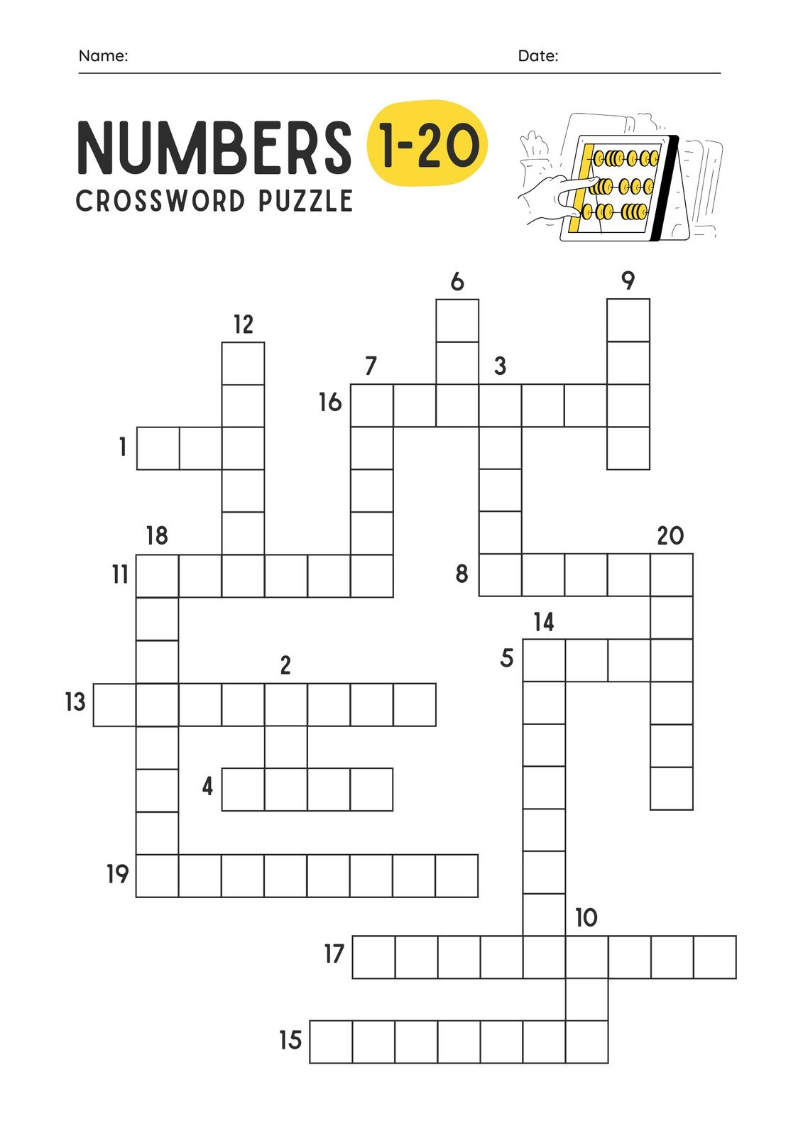 Free And Customizable Crossword Puzzle Templates | Canva in Crossword Puzzle Maker Free Printable