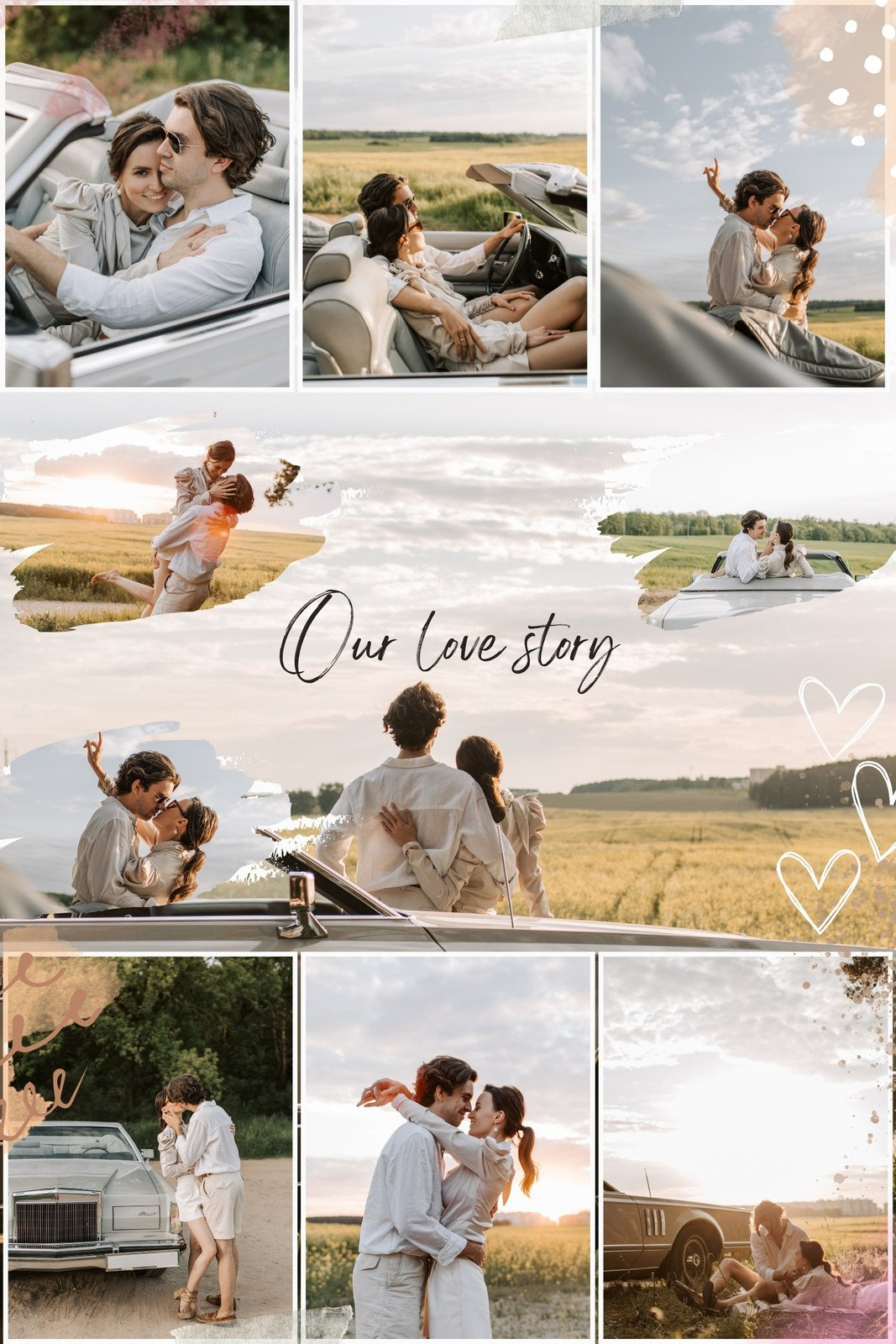Free And Customizable Love Photo Collage Templates | Canva with Romantic Printable Collage Layout A4 Size