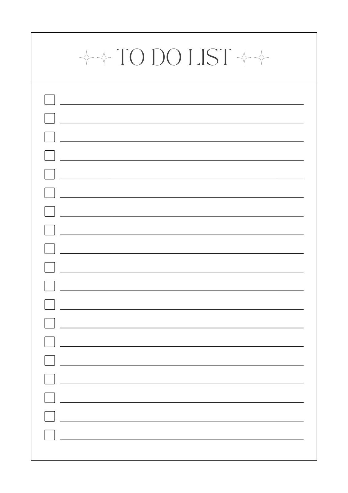 Free And Customizable To Do List Templates for Free Printable To Do Checklist