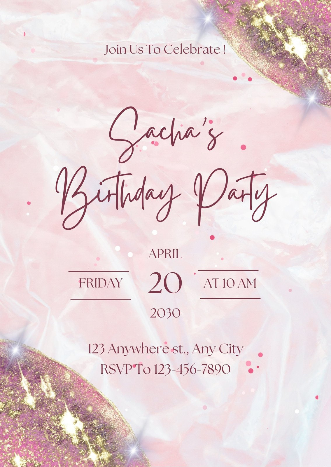 Free And Printable Birthday Invitation Templates | Canva regarding Invitation Templates Free Printable Birthday