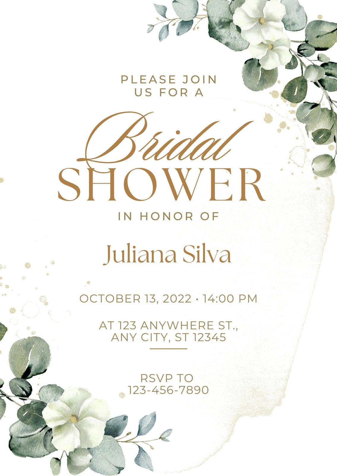 Free Custom Printable Bridal Shower Invitation Templates | Canva with Free Bridal Shower Printable Cards
