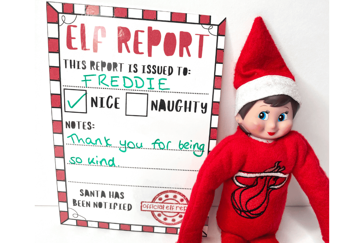 Free Elf Report Card Printable From The Elf On The Shelf regarding Printable Free Elf on the Shelf Behavior Report