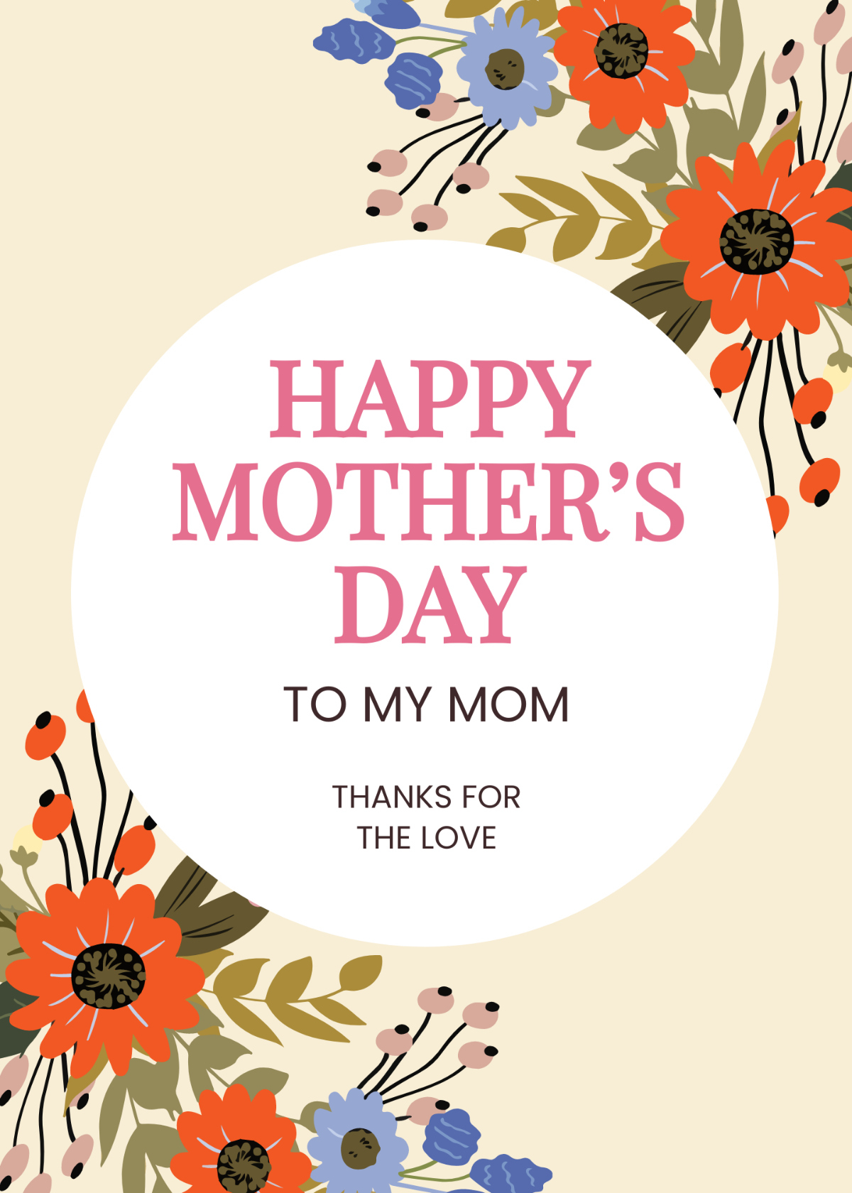 Free Happy Mother'S Day Card Template To Edit Online for Happy Mother'S Day Printable