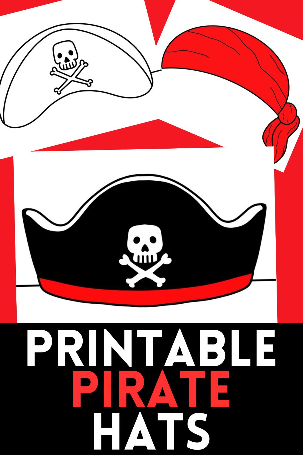 Free Paper Pirate Hat Printable Template - within Pirate Hat Template Free Printable
