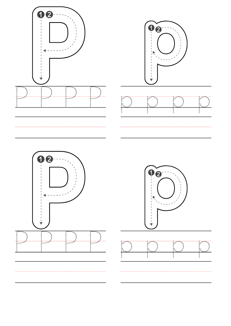 Free Preschool Letter P Worksheets Printable Pdf inside Free Printable Letter P Worksheets