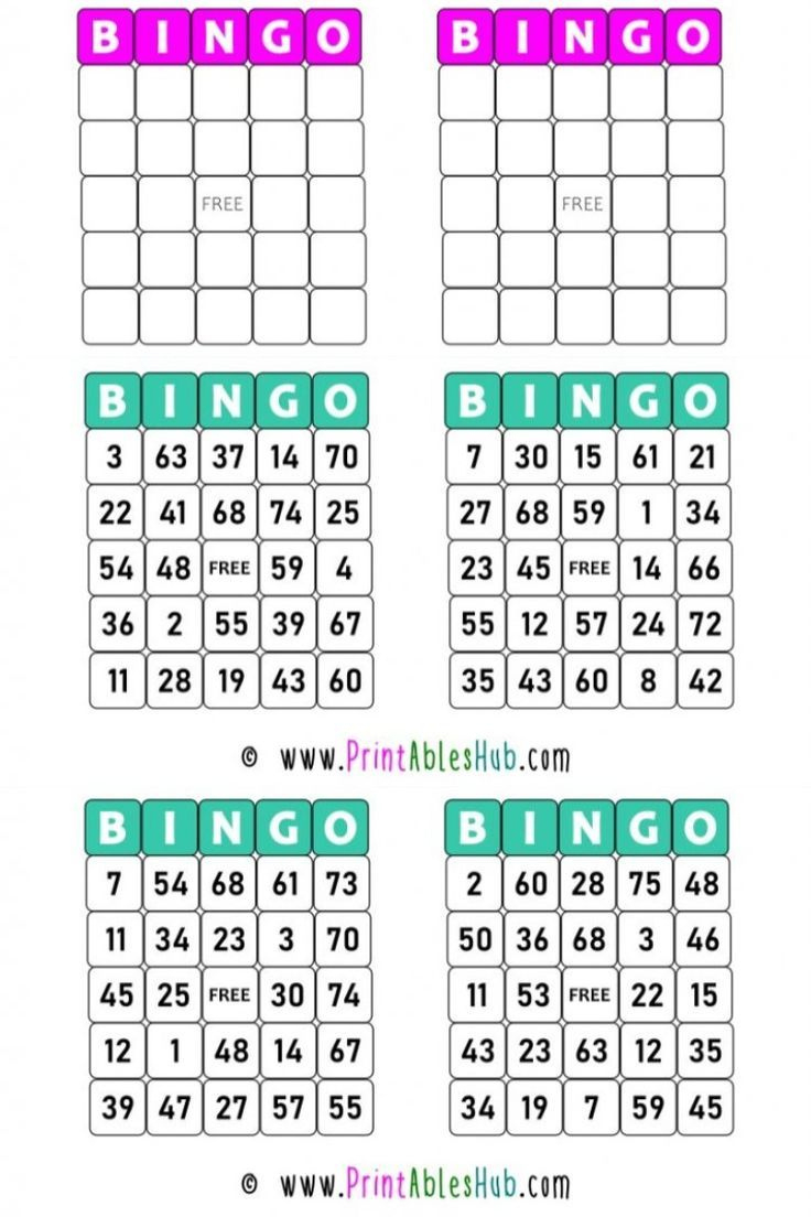 Free Printable Bingo Cards 1-75 [Pdf Included] With Blank Template throughout Bingo Cards 1 75 Printable