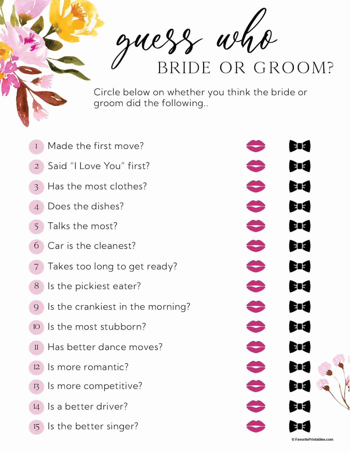 Free Printable Bridal Shower Games - Favorite Printables regarding Free Printable Wedding Shower Games