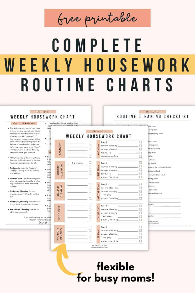 Free Printable Chore Chart For Adults (And Cleaning Checklist) intended for Printable Chore Chart For Adults