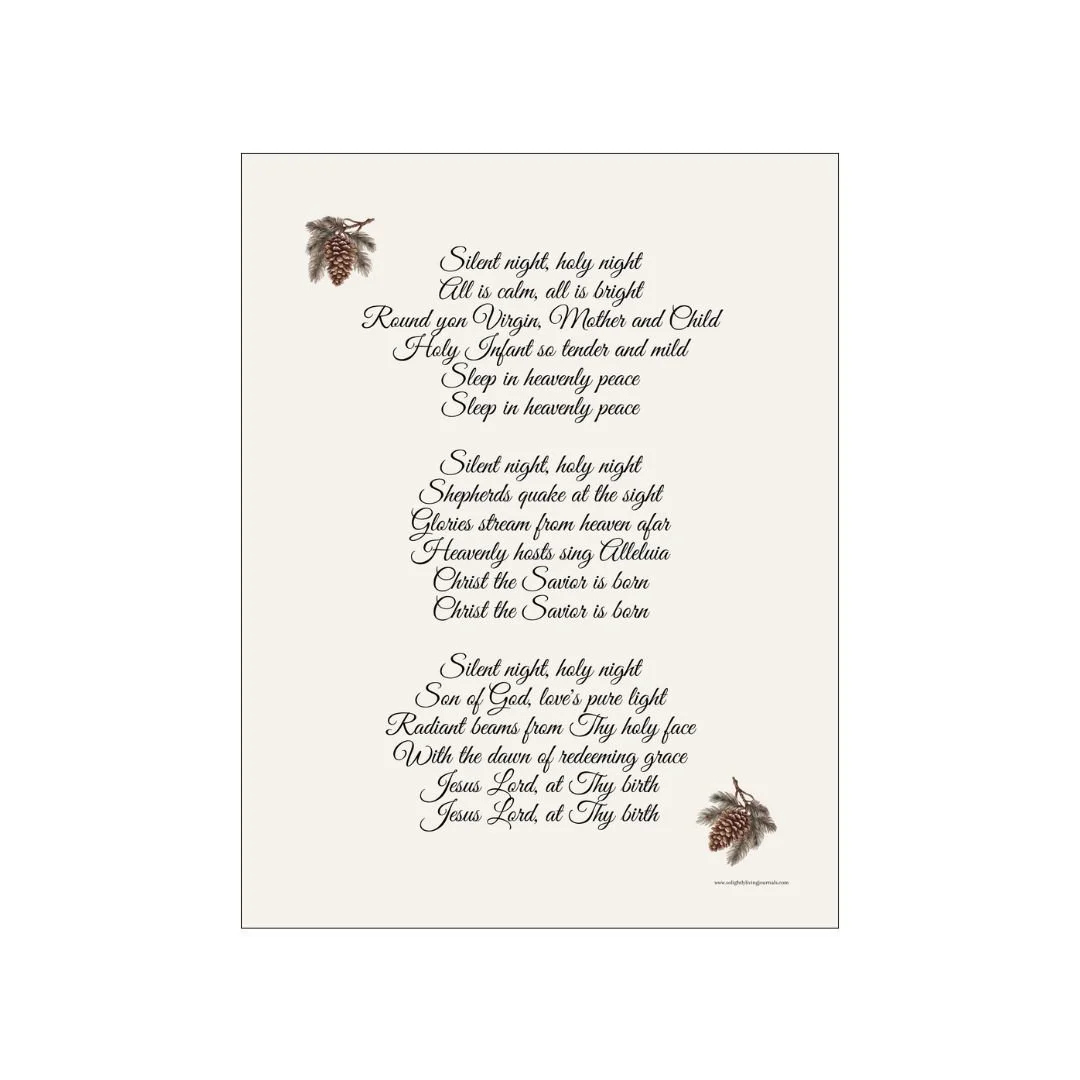 Free Printable Christmas Music Lyrics | Free Printable Junk regarding Printable Words to Silent Night