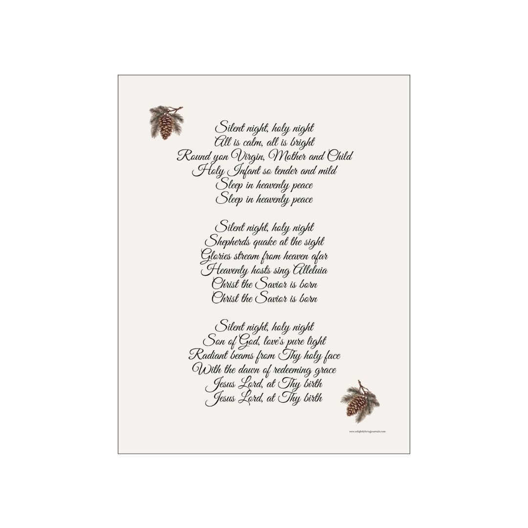 Free Printable Christmas Music Lyrics | Free Printable Junk with regard to Words To Silent Night Printable