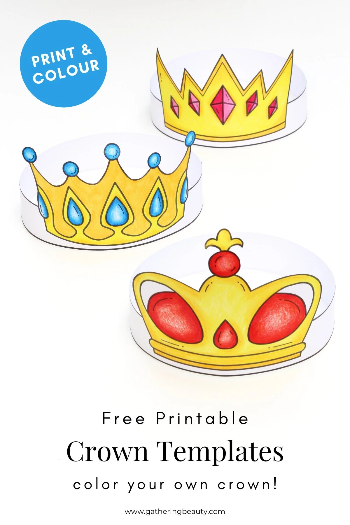 Free Printable Crown Templates — Gathering Beauty in Printable Crown Template For King