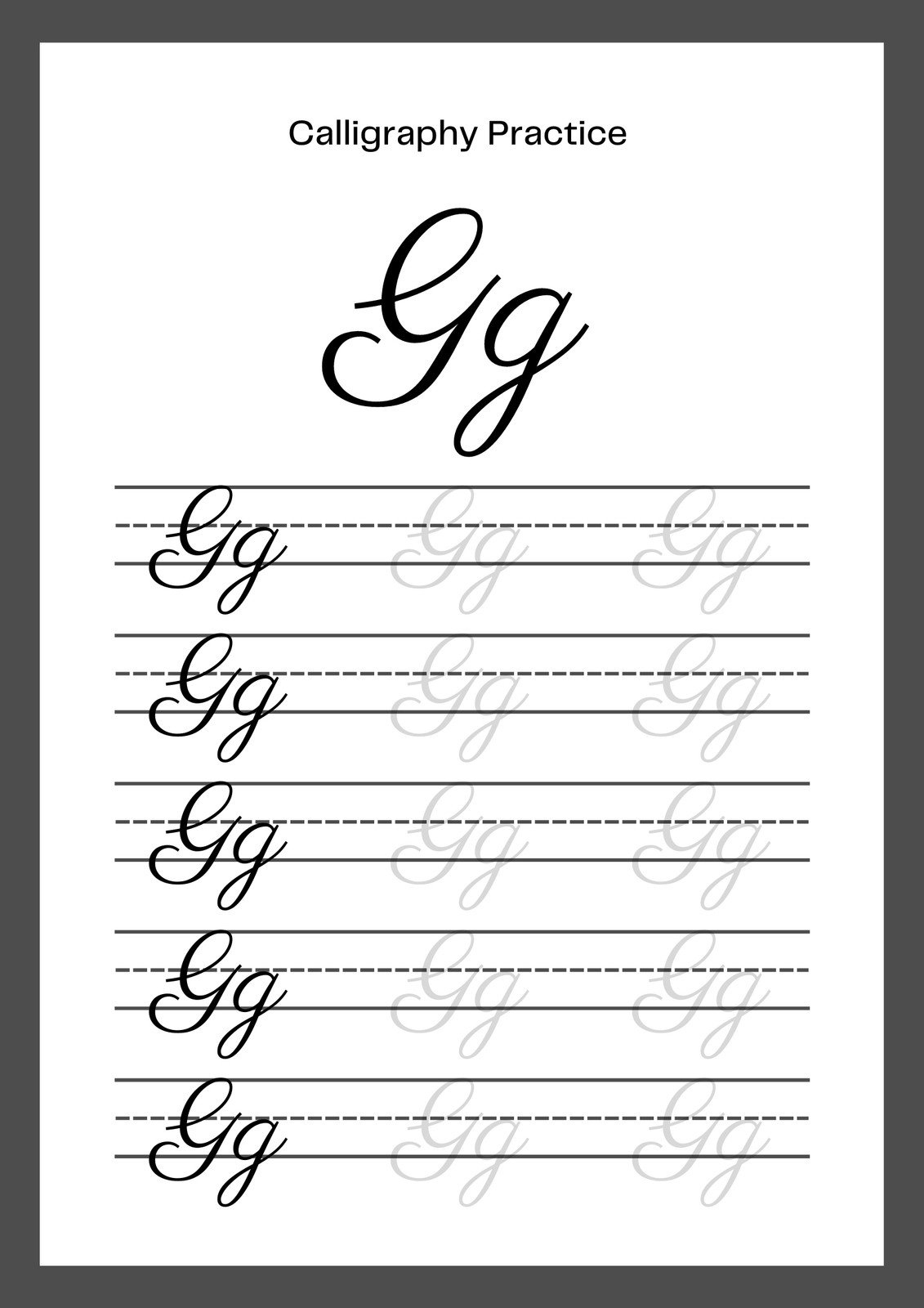 Free Printable Cursive Writing Worksheet Templates | Canva in Cursive Practice Sheets Free Printable
