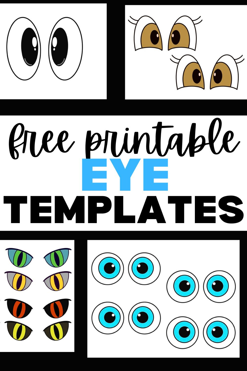 Free Printable Eye Template For Crafts - in Cut Out Printable Googly Eyes