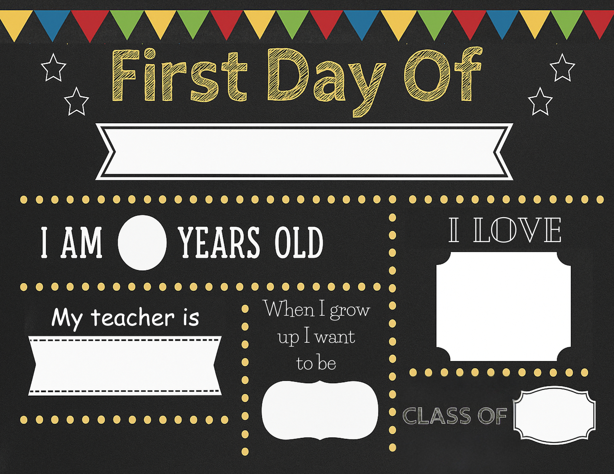 Free Printable First Day Of School Signs For 2025-2026 | Signup regarding Free First Day of School Printables