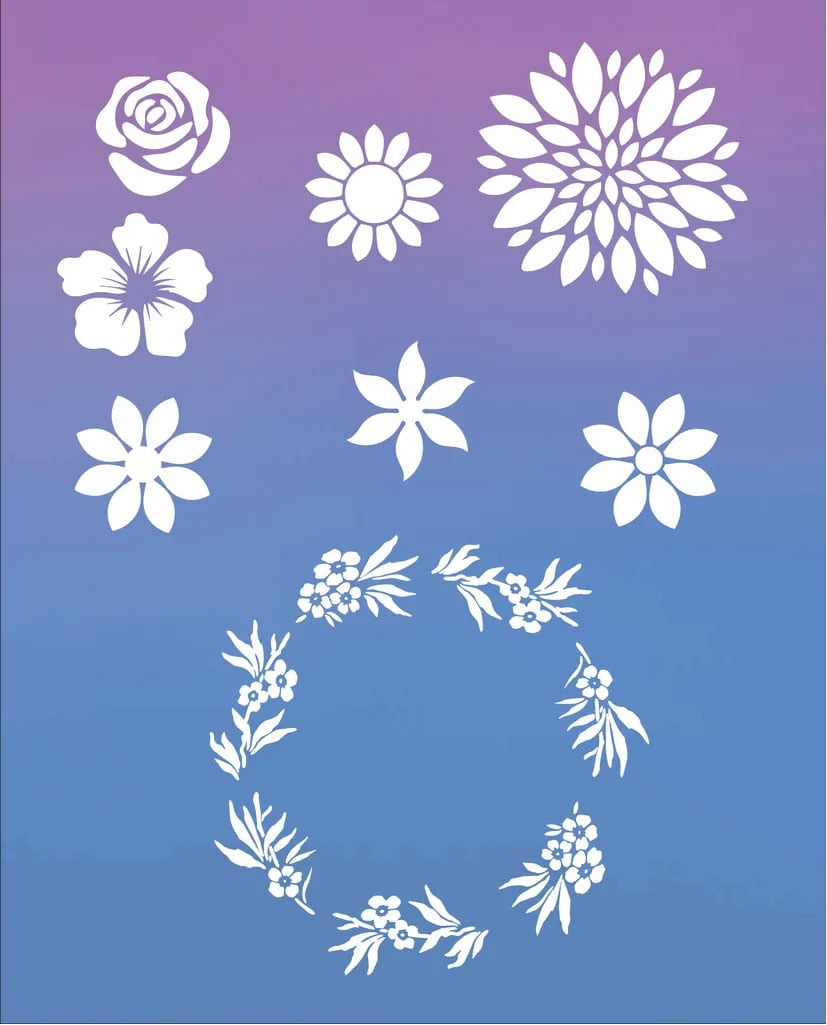 Free Printable Flower Stencil Designs And Templates regarding Printable Stencil Designs For Walls