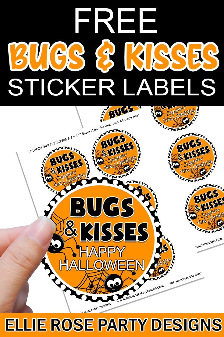 Free Printable Halloween Tags | Ellierosepartydesigns intended for Bugs and Kisses Free Printable