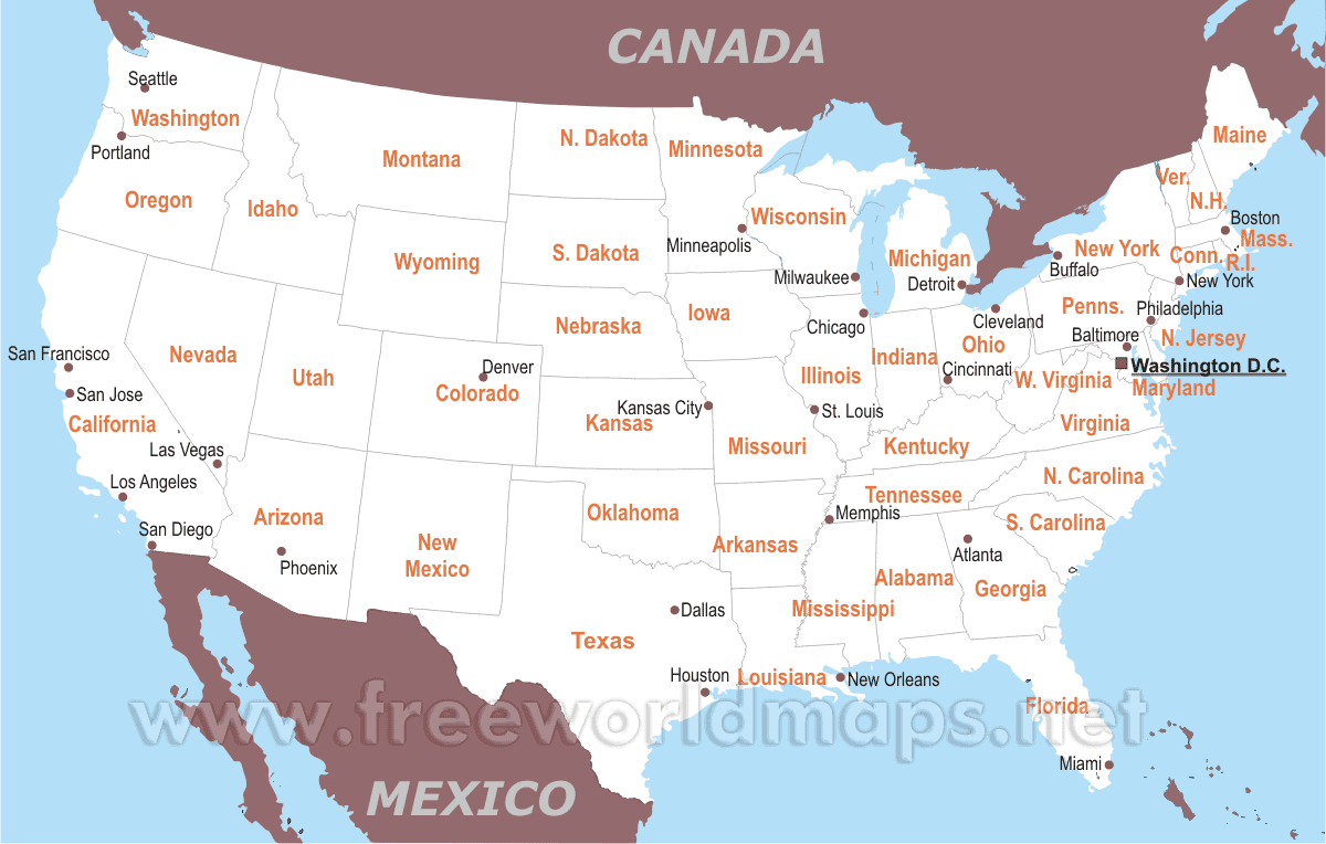 Free Printable Maps Of The United States with Printable Map Of The United States Free