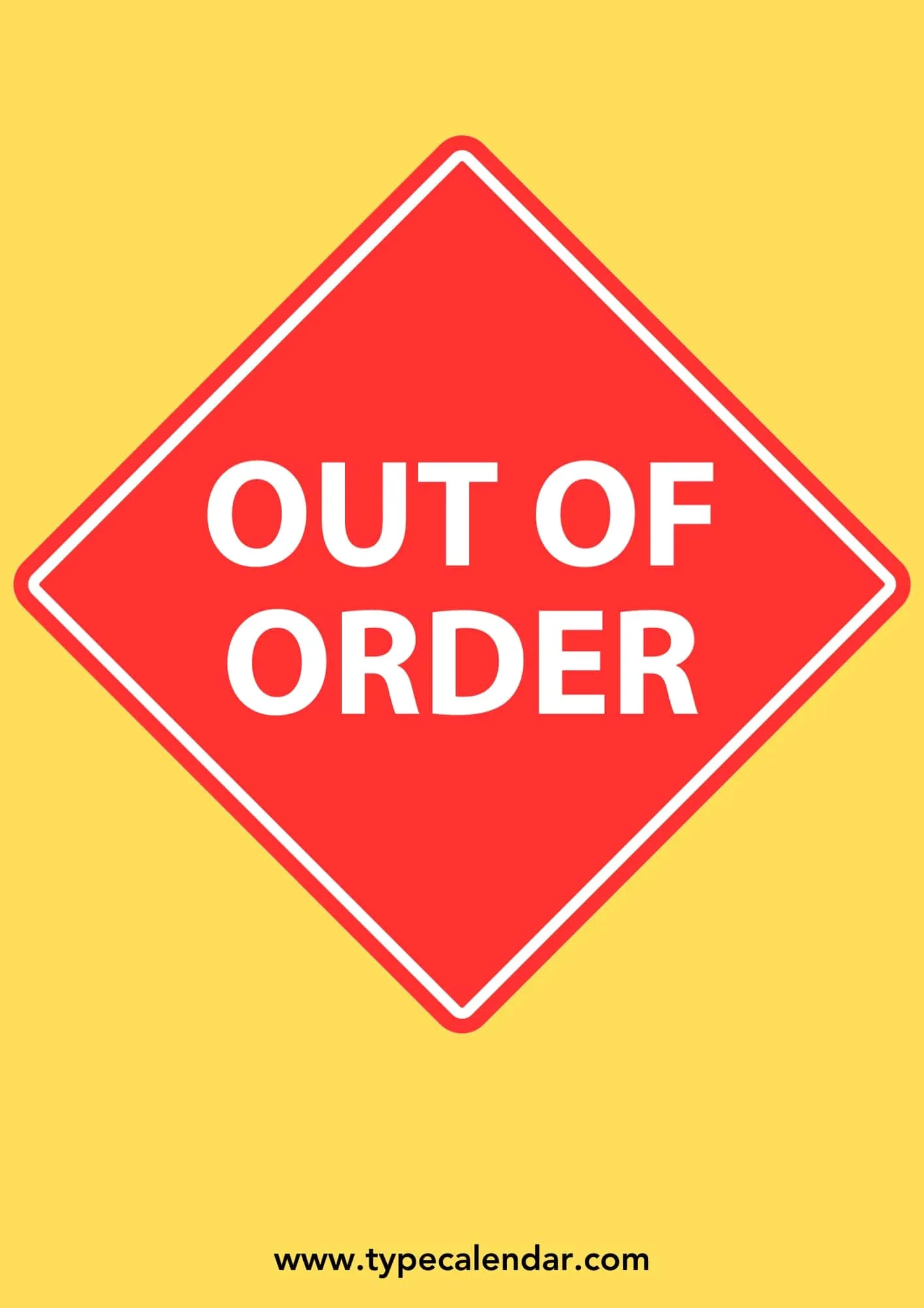 Free Printable Out Of Order Sign Templates [Pdf, Word] Restroom throughout Out of Order Signs Printable