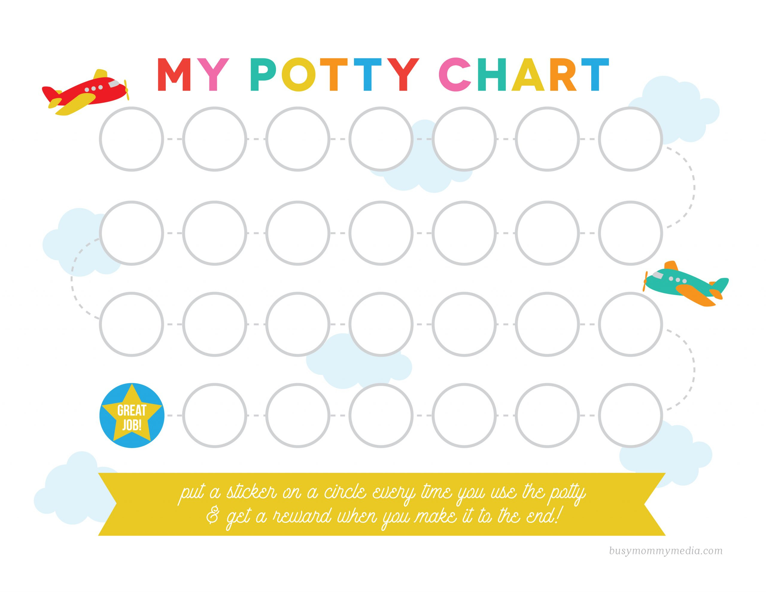 Free Printable Potty Training Chart with Free Printable Potty Training Chart