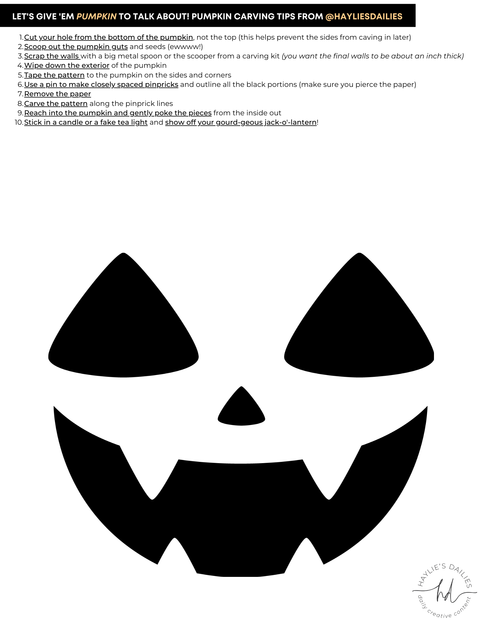 Free Printable Pumpkin Carving Patterns For The Most Boo-Tiful within Printable Jack O Lantern Faces
