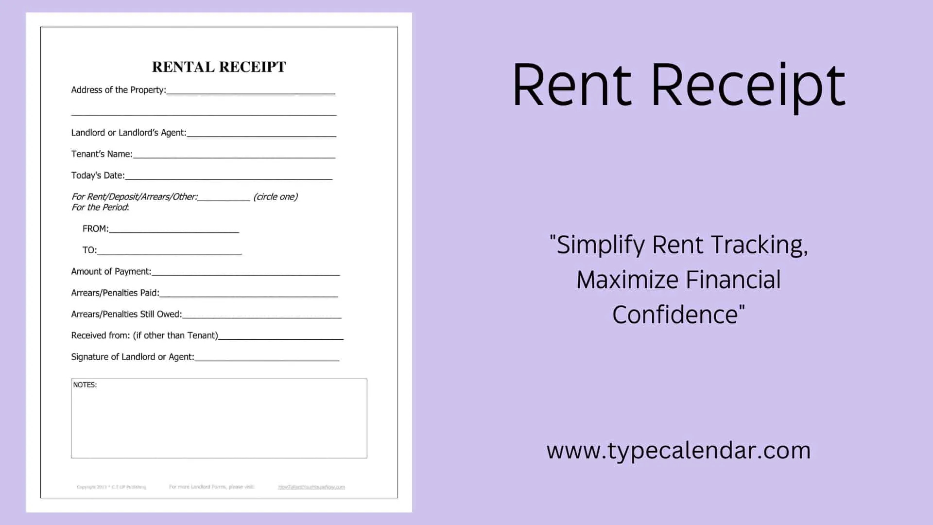 Free Printable Rent Receipt Template [Word, Excel] +Fillable Download with Printable Rent Receipt Format