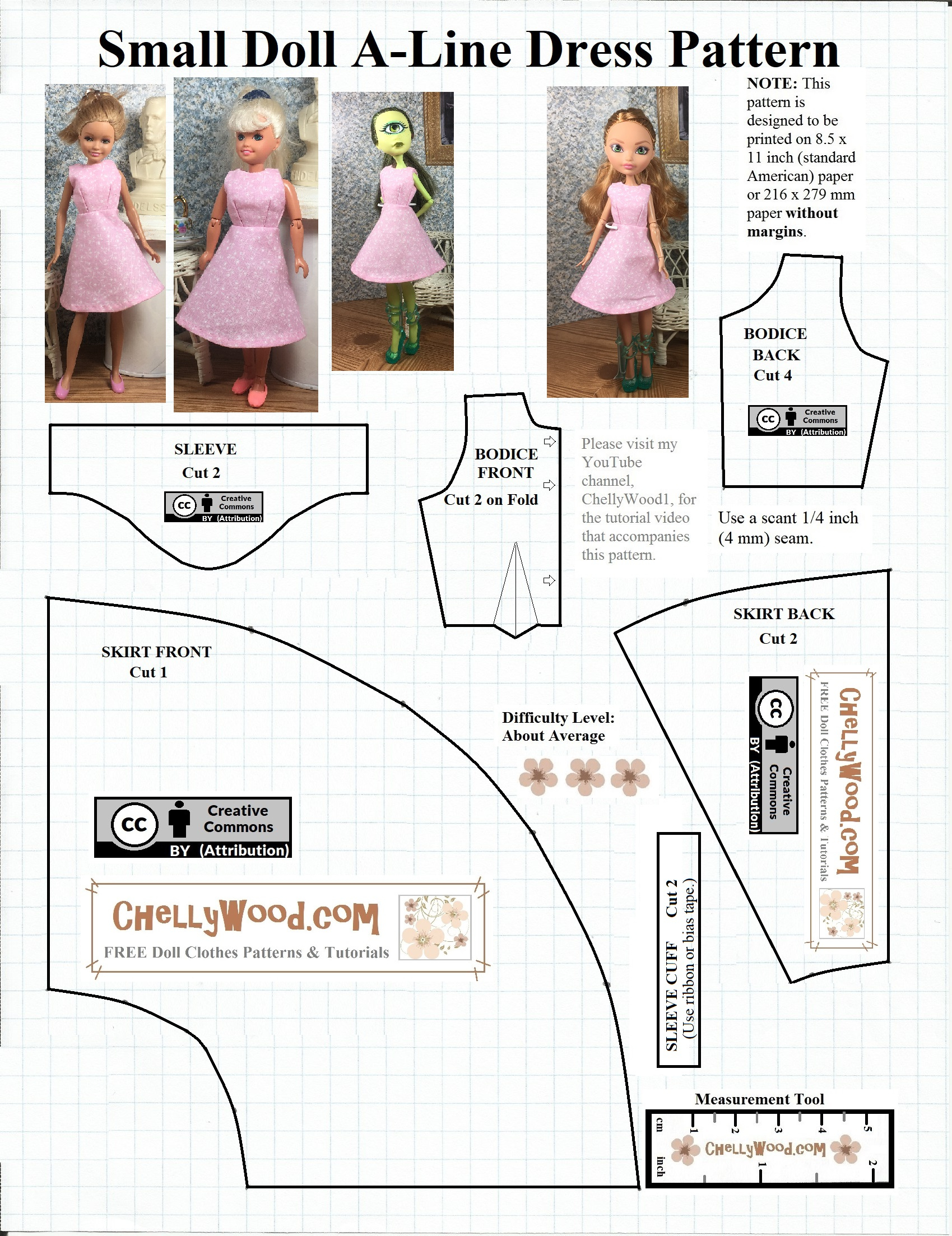 Free Printable #Sewing Pattern For Small #Dolls - Free Doll in Free Printable Sewing Patterns For Doll Clothes