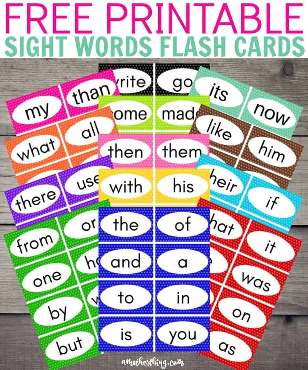 Free Printable Sight Words Flash Cards | It'S A Mother Thing throughout Free Printable Sight Words For Kindergarten Flash Cards