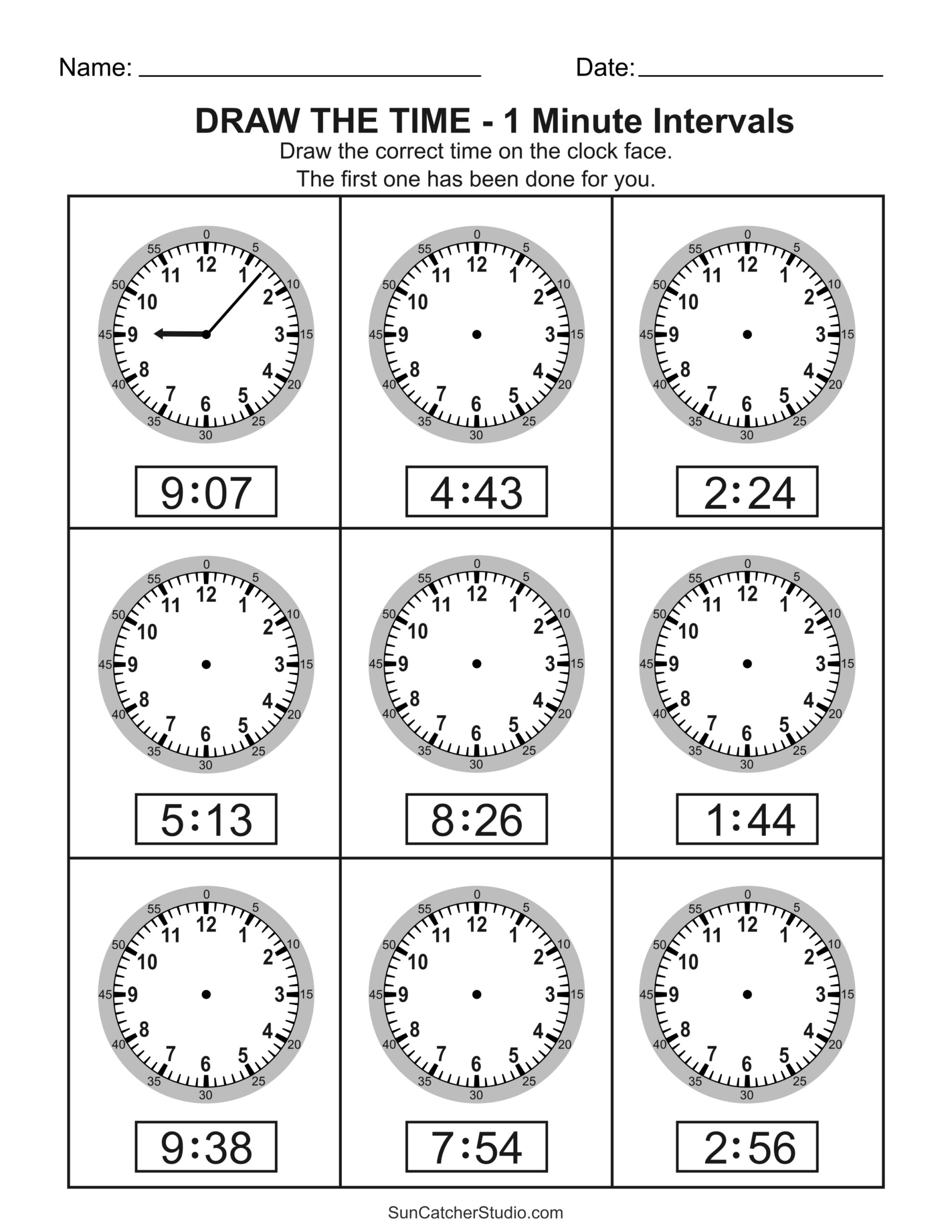 Free Printable Telling Time Worksheets (Analog Clock) – Free pertaining to Telling Time Worksheets Free Printable