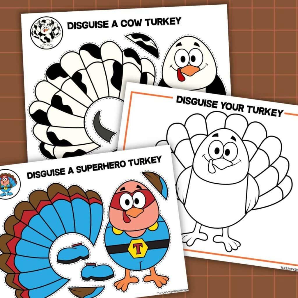 Free Printable Turkey In Disguise Templates To "Hide A Turkey" in Turkey in Disguise Images Printable