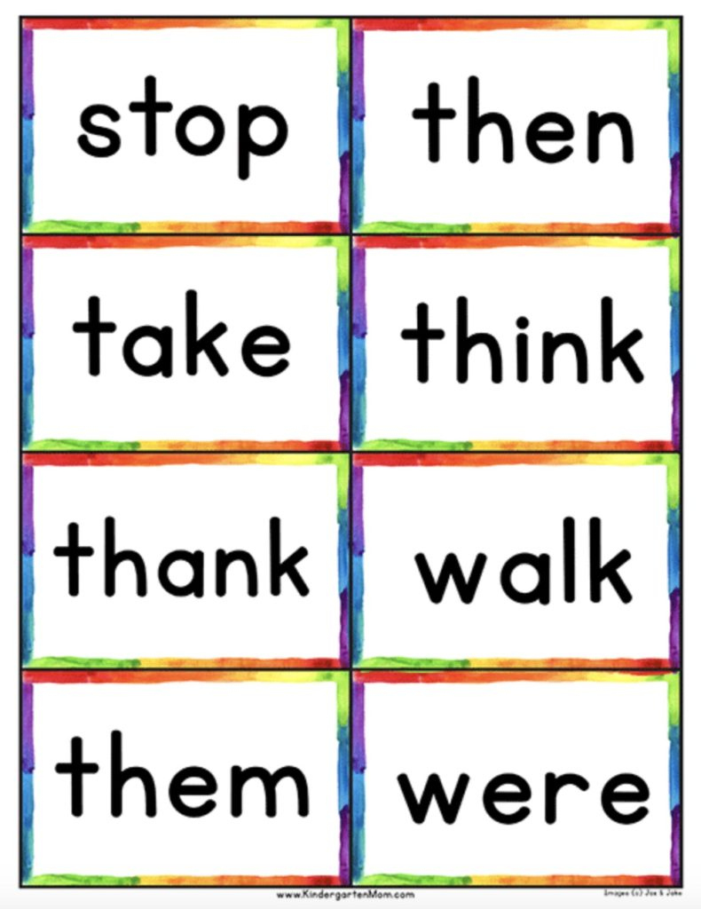 Free Printables For Kindergarten: Sight Word Help, 12 Ways with regard to Printable Sight Words For Kindergarten