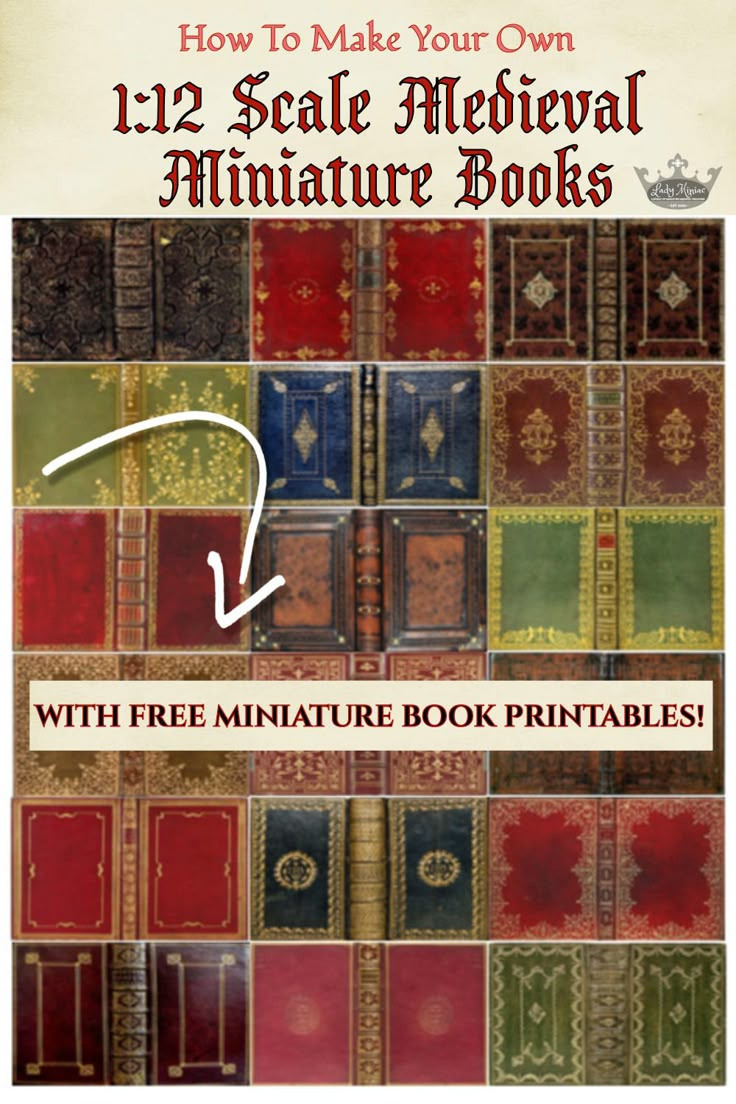 Free Printables - Make Your Own Miniature Books In 1:12 Scale intended for Free 1-12 Scale Printables Books