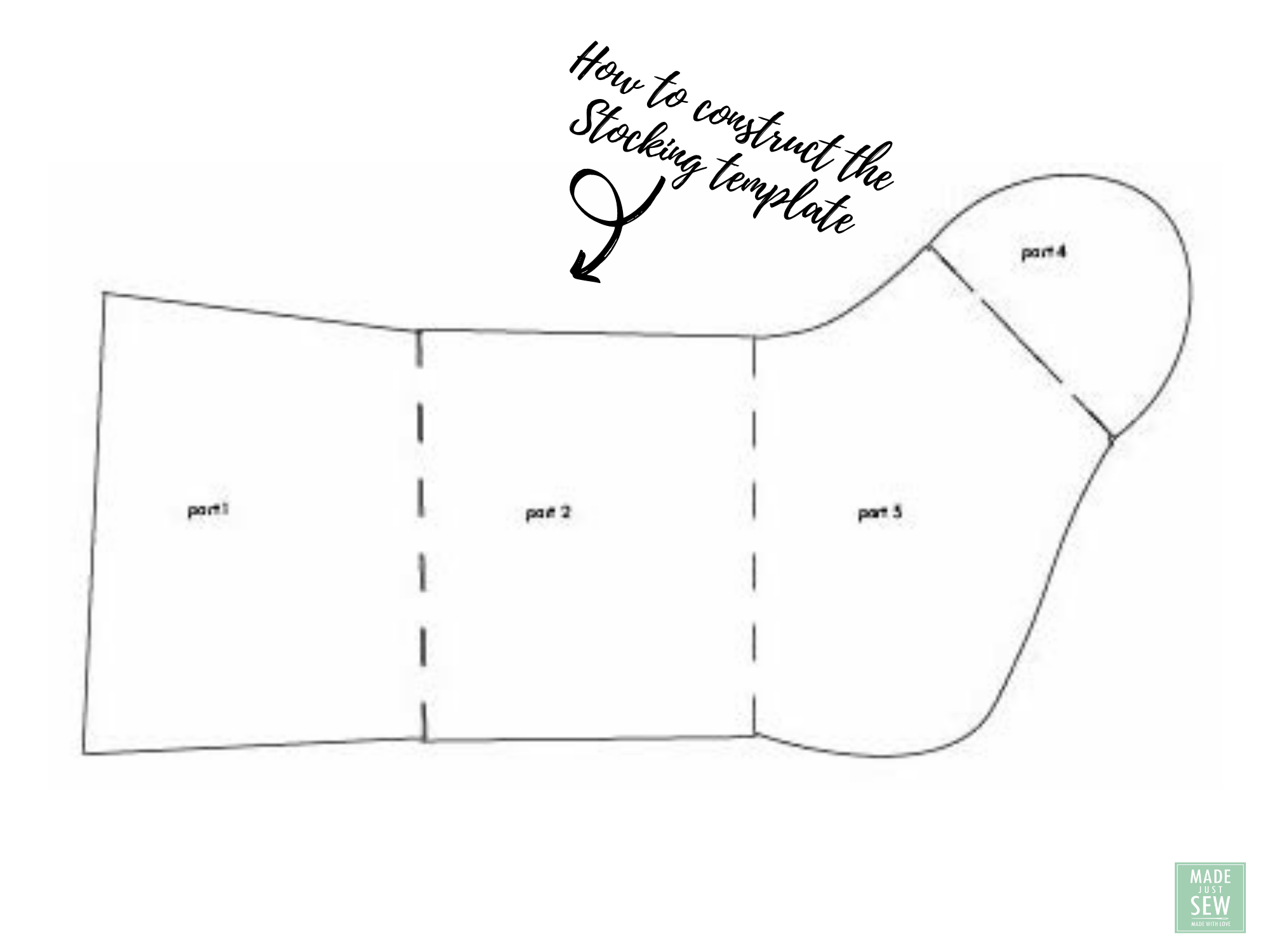 Free Quilted Christmas Stocking Pattern! — Made Just Sew with Free Printable Christmas Stocking Sewing Patterns