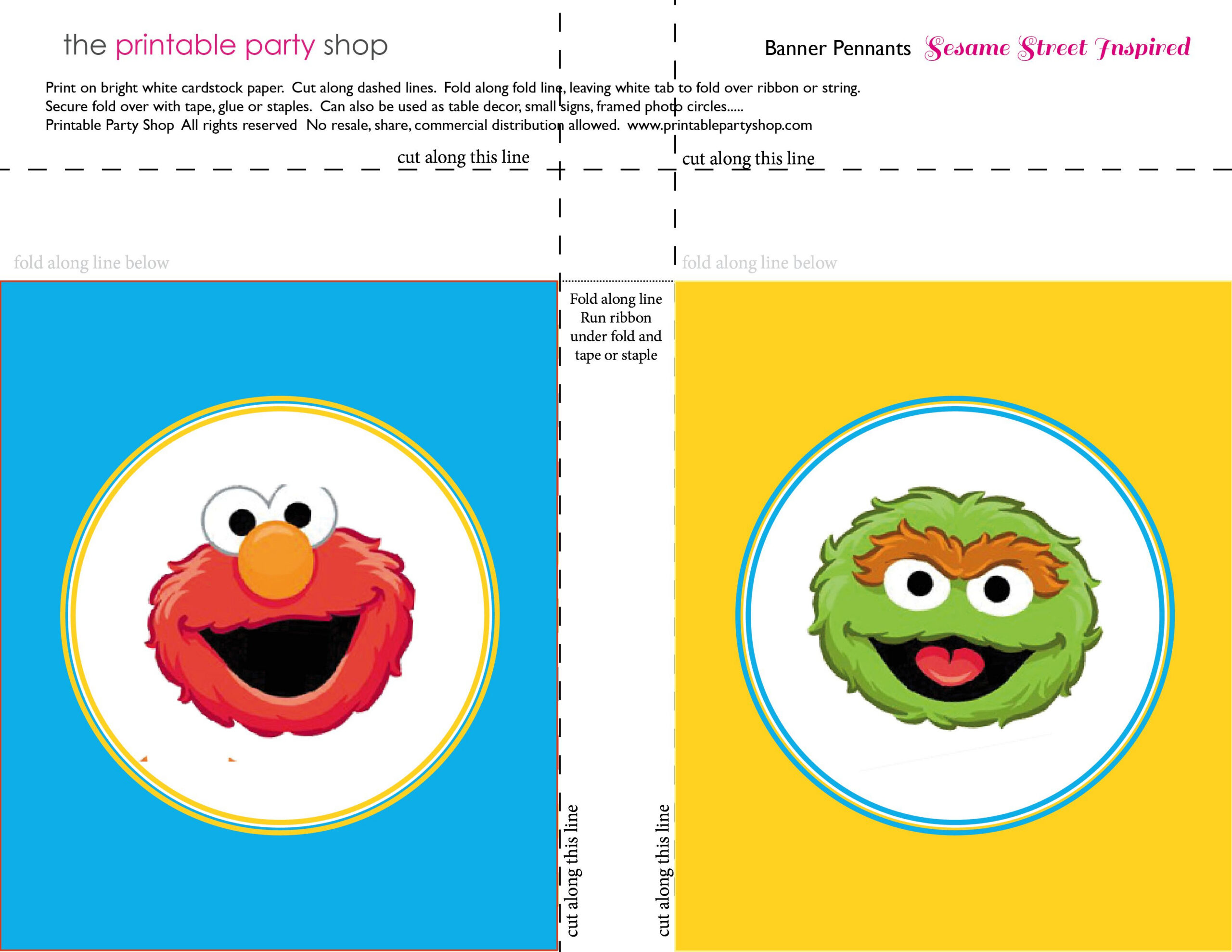 Free Sesame Street Printables - Printable Party Favors with Free Printable Sesame Street Characters