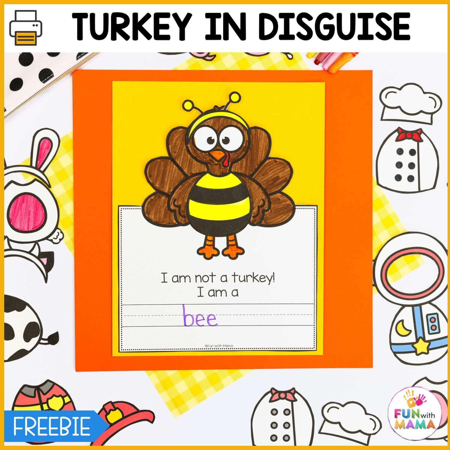 Free Turkey In Disguise Project Template inside Turkey In Disguise Images Printable