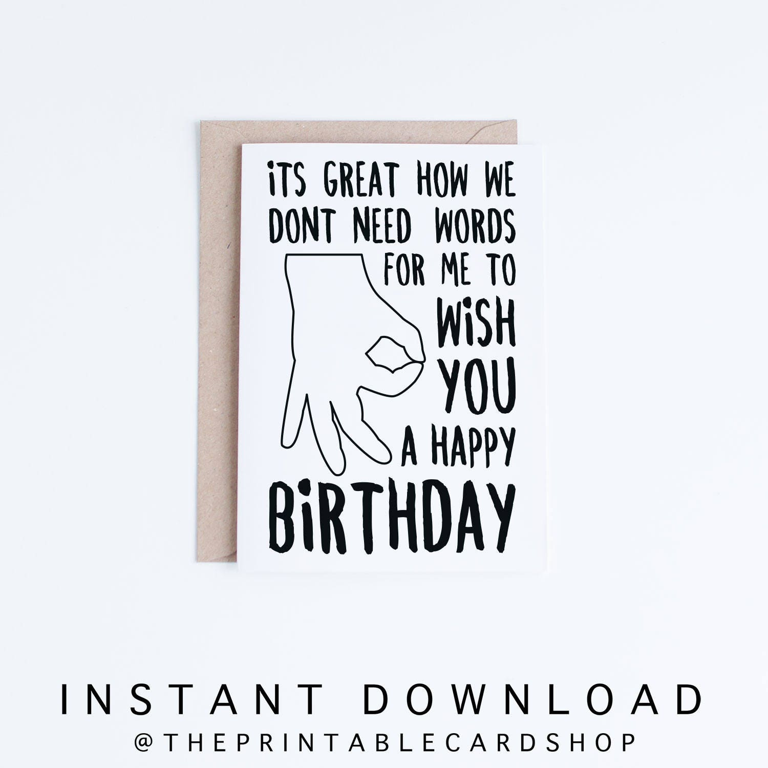 Funny Birthday Cards Instant Download, Printable Birthday Card For with Funny Birthday Card For Husband Printable