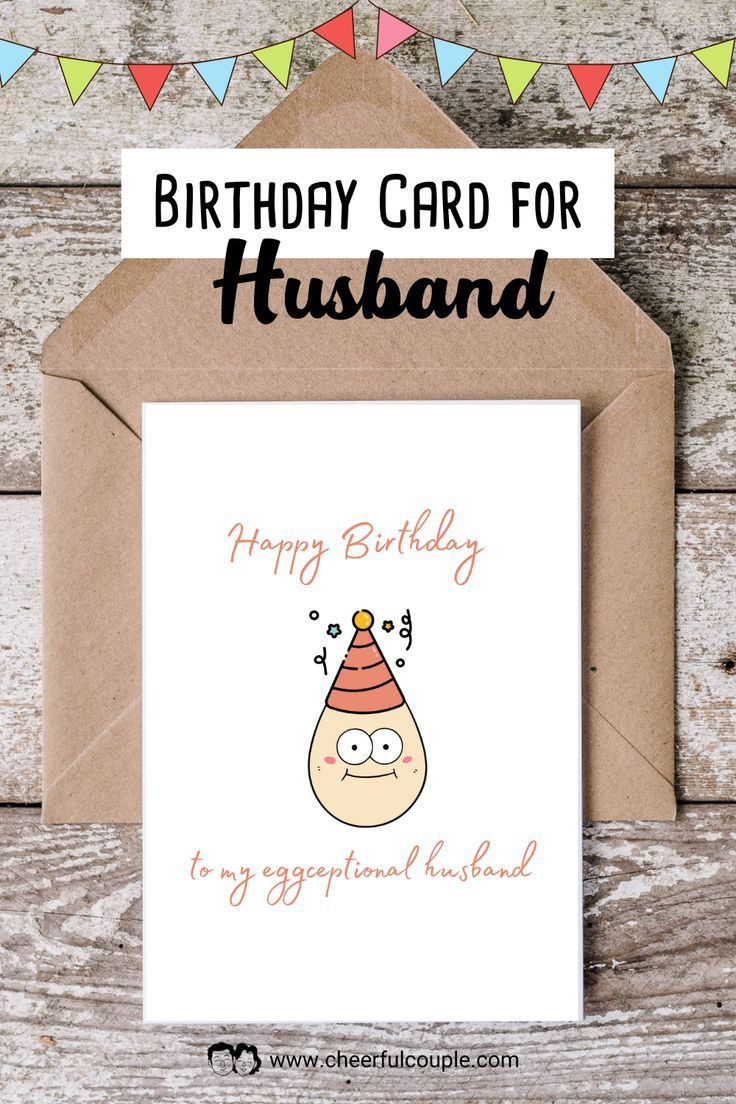 Funny Printable Birthday Card For Eggceptional Husband inside Funny Birthday Card For Husband Printable