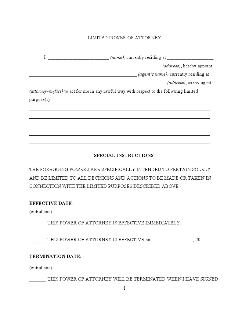 Get Free Power Of Attorney Forms | Fillable Poa Templates throughout Power Of Attorney Printable Forms