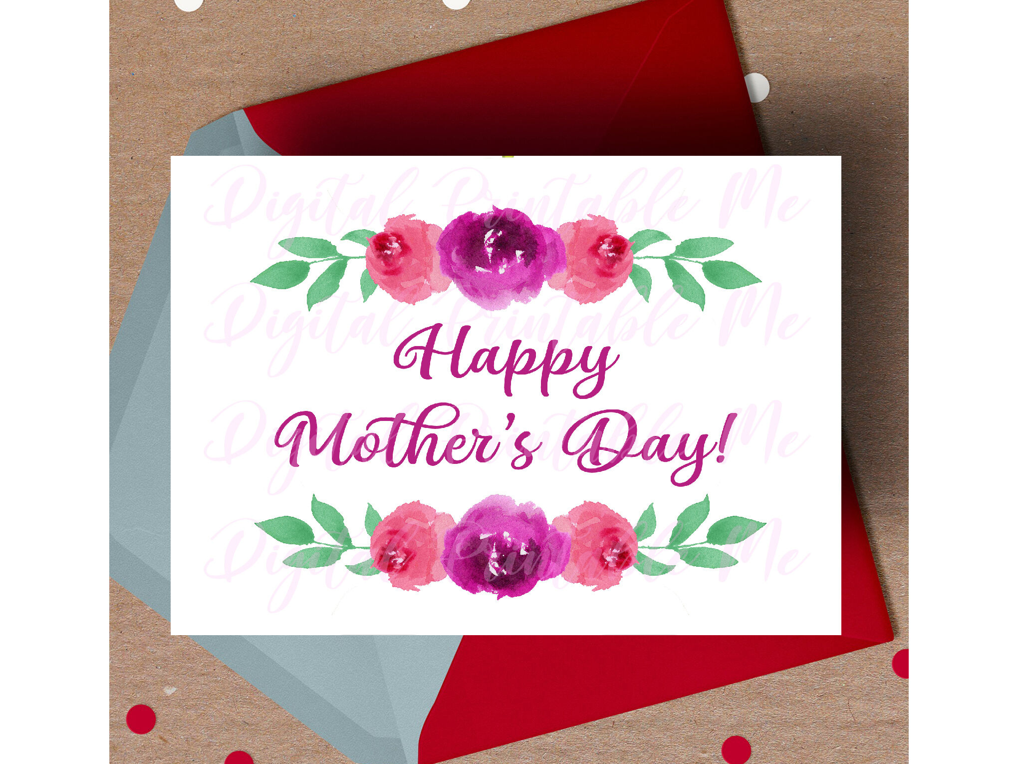 Happy Mother'S Day Card, Mom Printable, Instant Download pertaining to Printable Mother's Day Card