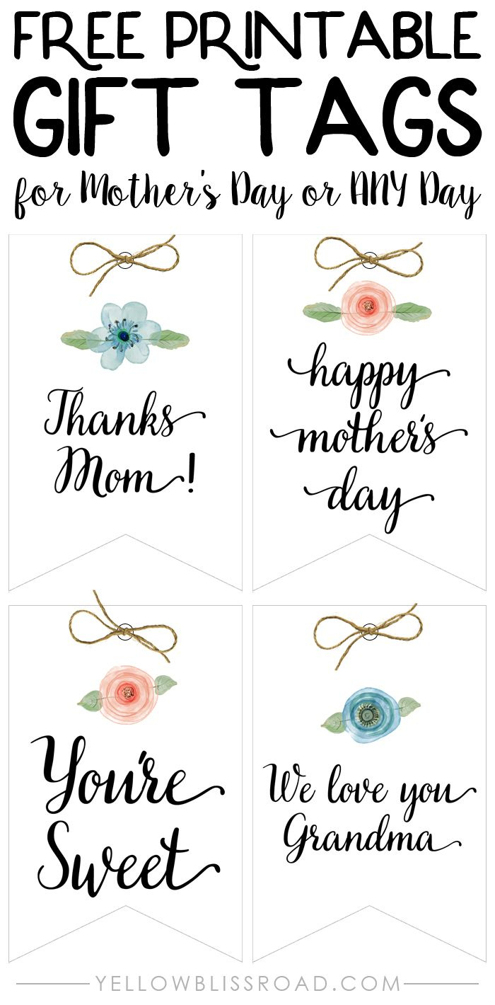 Happy Mother'S Day Tags - 6 Free Pdf Printables | Printablee inside Happy Mother'S Day Printable
