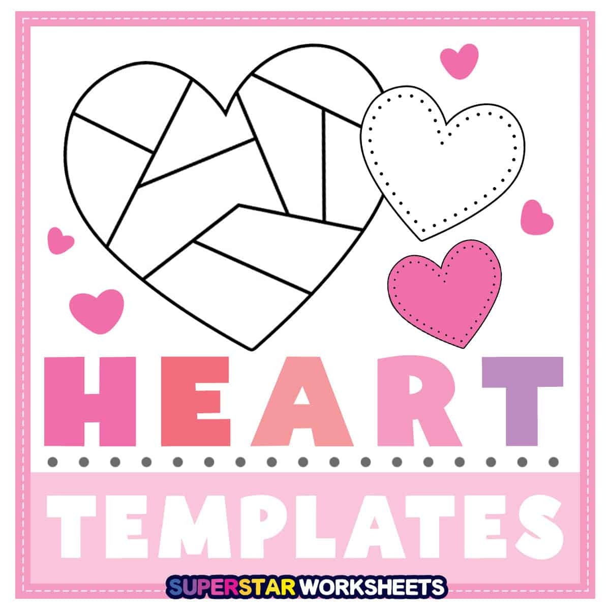 Heart Template (Free Printables) - Superstar Worksheets inside Free Printable Heart Shape Template