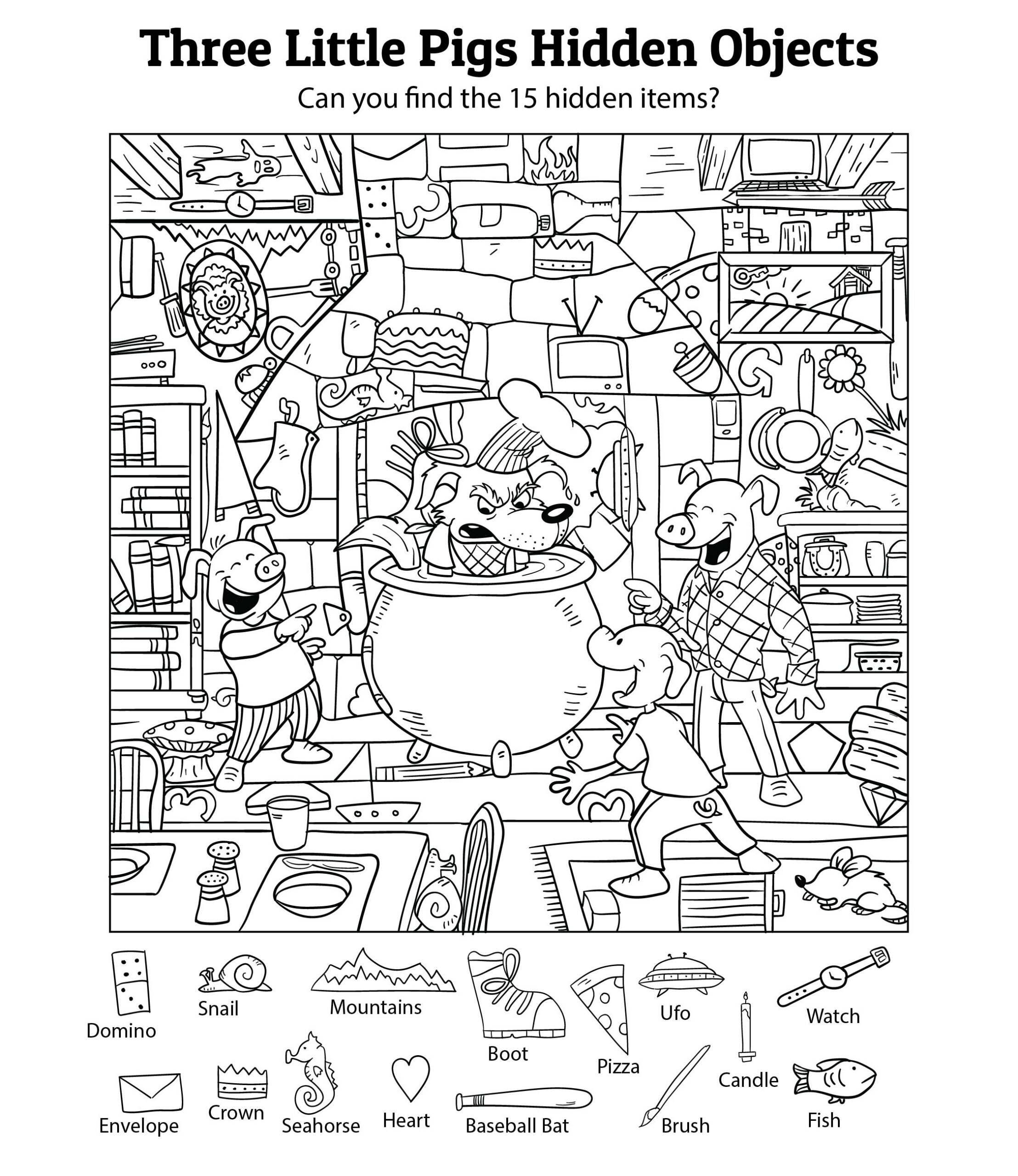 Hidden Object - 20 Free Pdf Printables | Printablee - Worksheets inside Find the Hidden Objects Printable