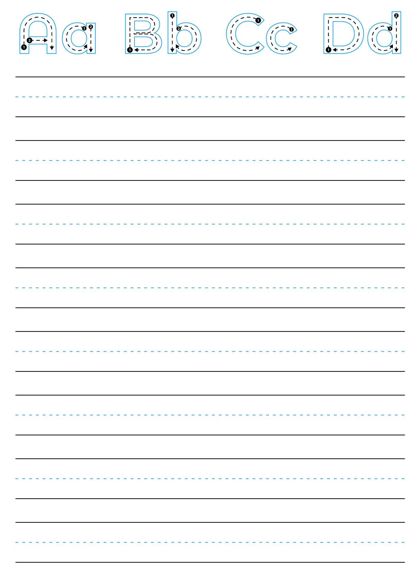 Kindergarten Lined Paper Free Google Docs Template - Gdoc.io with regard to Lined Writing Paper Printable Free