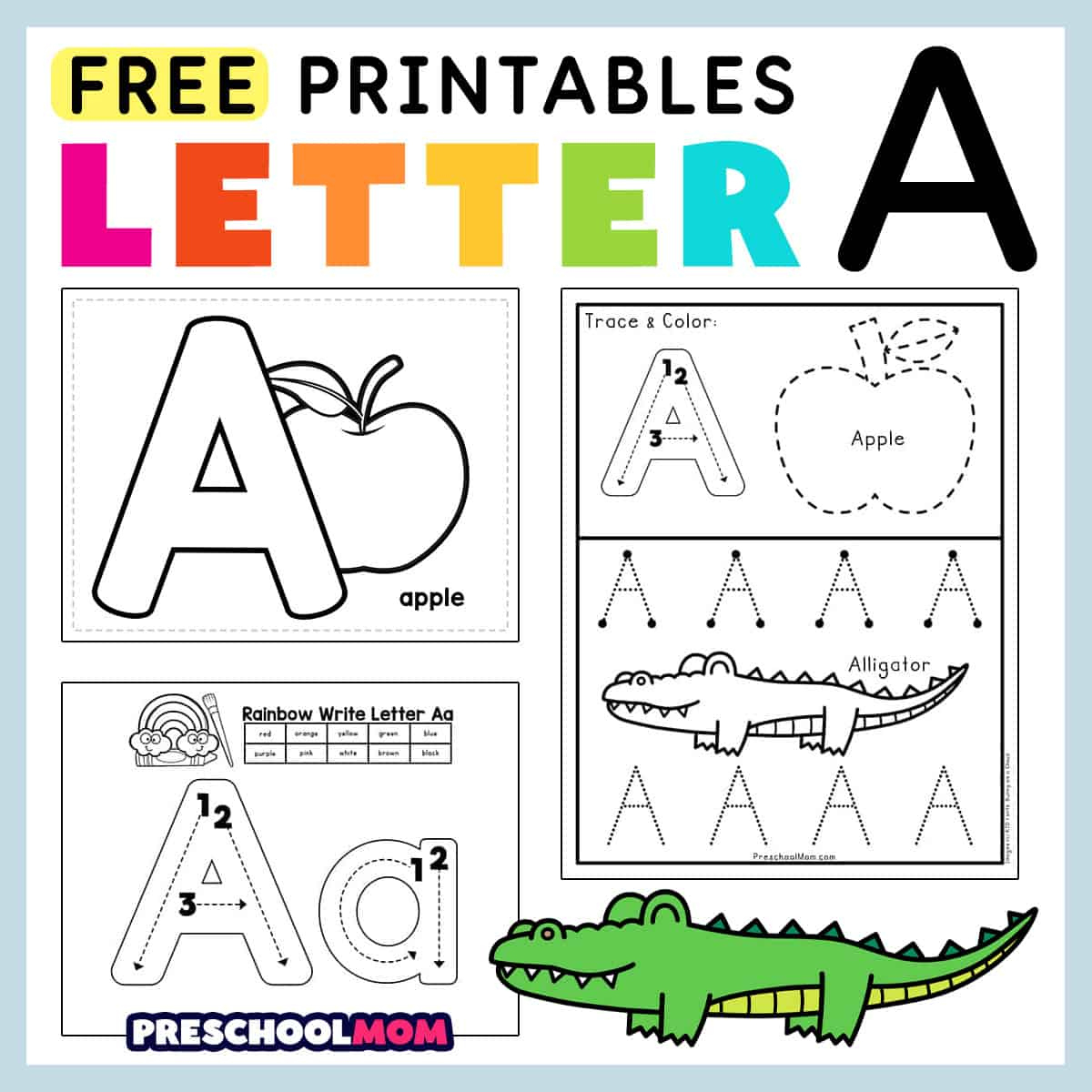 Letter A Preschool Printables - Preschool Mom within Free Printable Letter a Worksheets