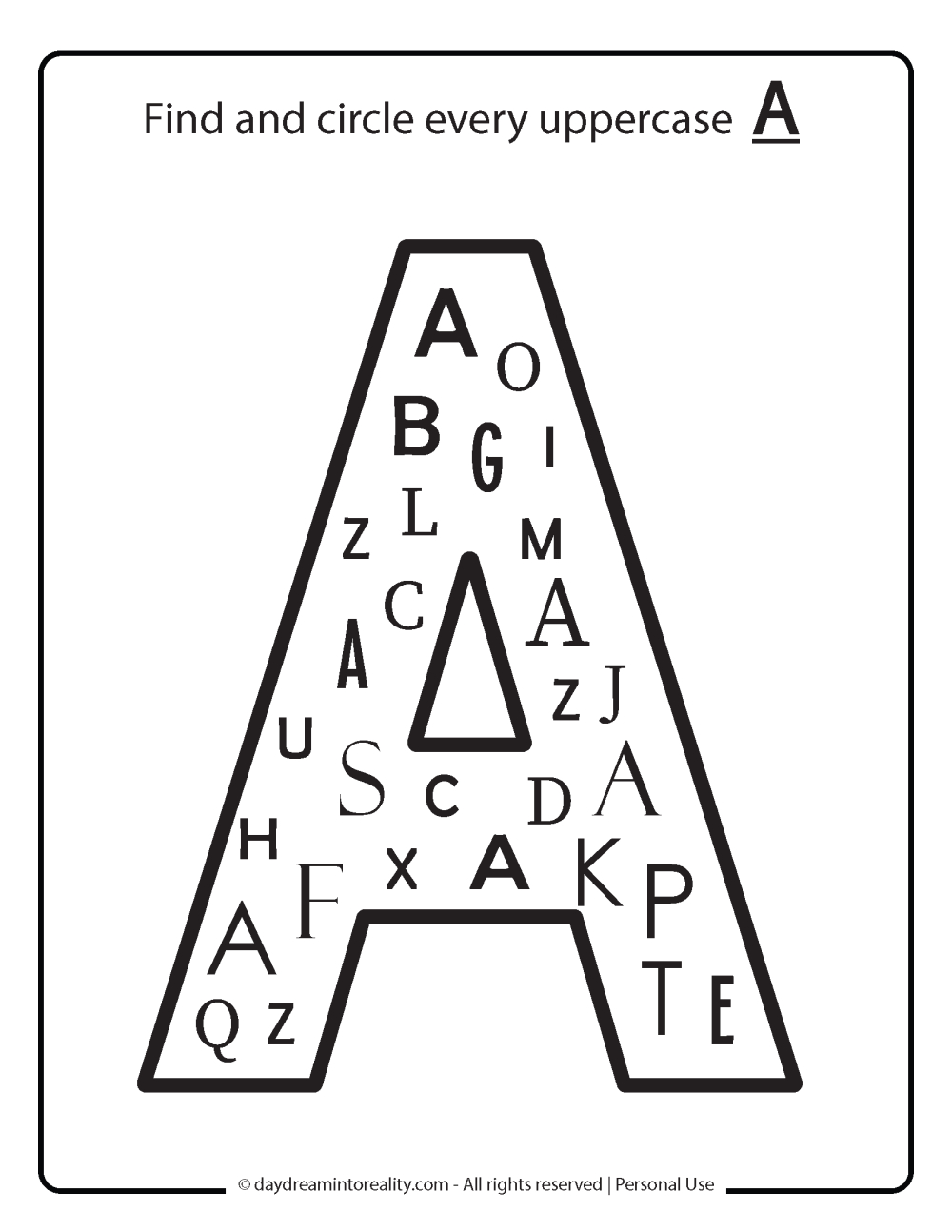 Letter A Worksheets - 50+ Free Pdf Printables ~ Daydream Into Reality with Free Printable Letter A Worksheets