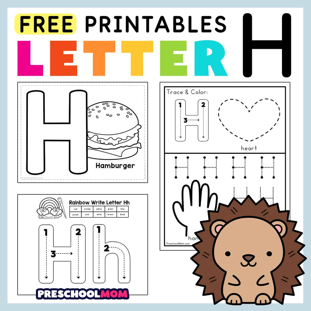 Letter H Preschool Printables - Preschool Mom with Free Printable Letter H Worksheets For Kindergarten