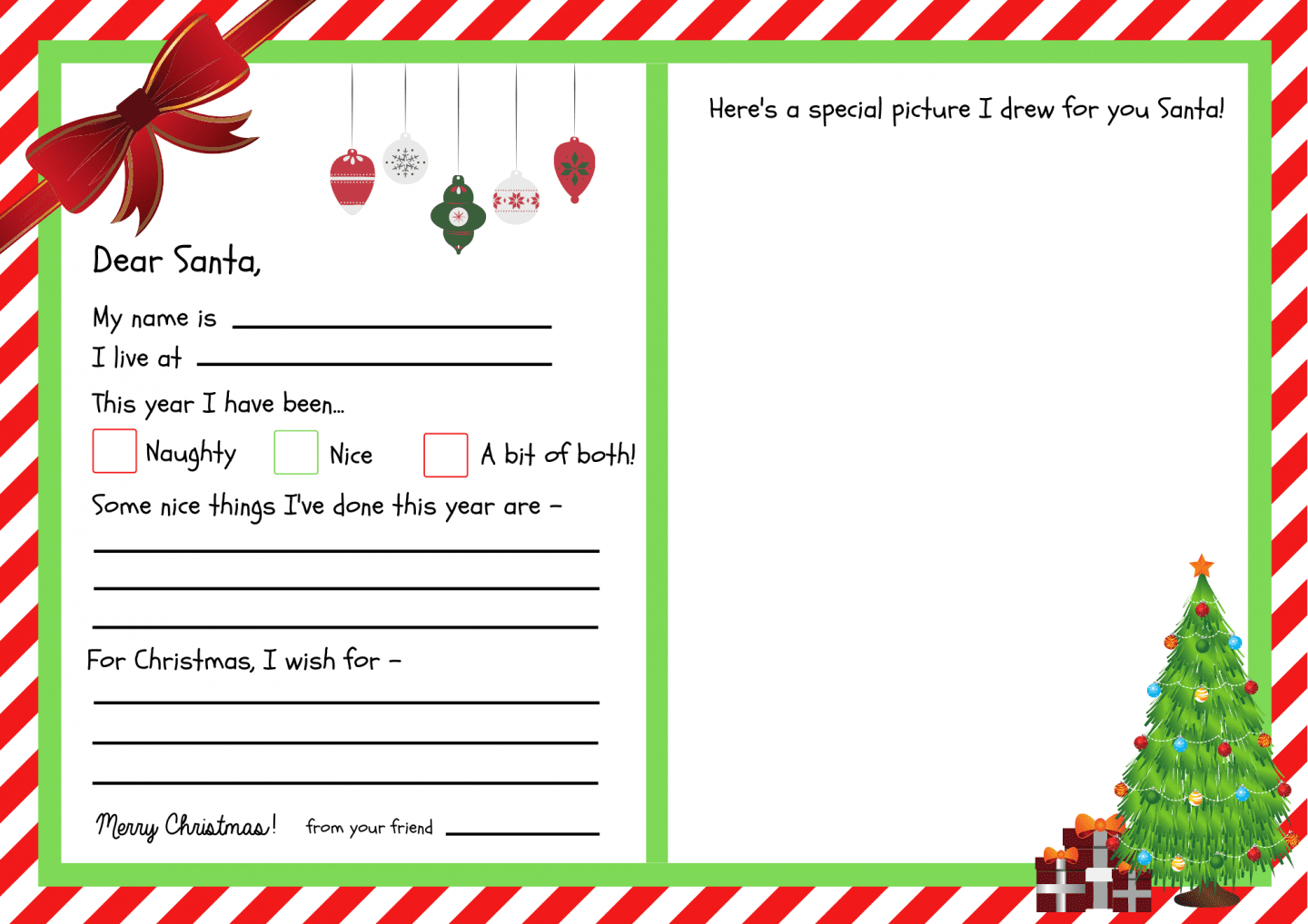 Letters To Santa Templates {Free Printables} - Super Busy Mum in Printable Letter to Father Christmas
