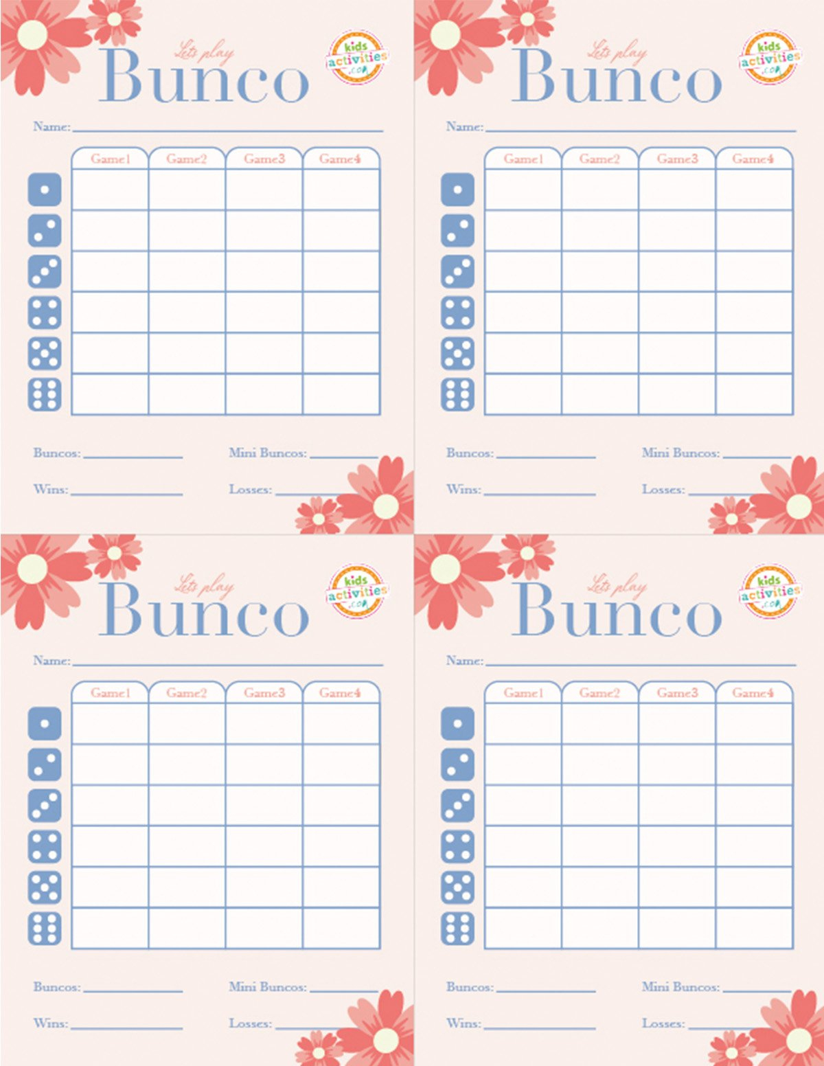 Make A Bunco Party Box With Free Printable Bunco Score Sheets for Free Printable Bunco Score Sheets